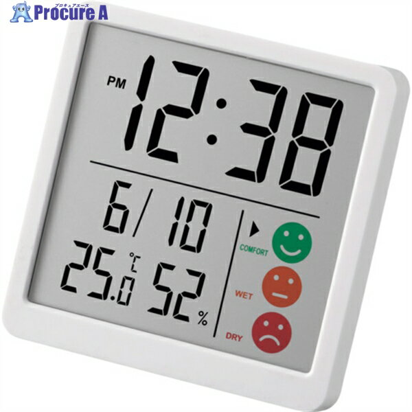 MAG 温湿度計 温度計 湿度計 温湿度計 デジタル ニコピタ 時計 環境目安 見やすいカラー液晶 置き掛け..