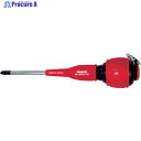 TRUSCO 落下防止電工ドライバー +2X200 TDDR-2-200 1本 ▼765-2186
