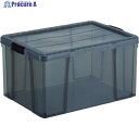 TRUSCO クリアライトボックス 86L 黒半透明 TCR-04D-BK 1個 ▼799-2467
