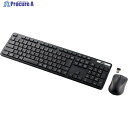 ELECOM 無線キーボード 薄型 メンブレン式 抗菌 フルサイズ マウス付 ブラック TK-FDM110MKBK 1個 ▼259-2265