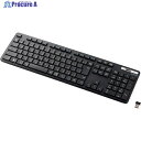 ELECOM 無線キーボード 薄型 メンブレン式 抗菌 フルサイズ ブラック TK-FDM110TKBK 1台 ▼337-7588(2)