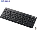 ELECOM 無線キーボード 薄型 メンブレン式 抗菌 コンパクトサイズ ブラック TK-FDM109TKBK 1台 ▼337-7623