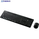 ELECOM フルキーボード 無線(2.4GHz) 静音設計 抗菌 マウス付 ブラック TK-FDM116SKMBK 1台 ▼368-2384(2)