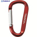 TRUSCO カラビナ 線径6mmX60mm D型 レッド TKN660R 1個 ▼384-2363