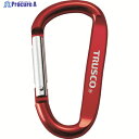 TRUSCO カラビナ 線径8mmX80mm D型 レッド TKN880R 1個 ▼384-2436