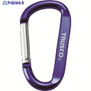 TRUSCO カラビナ 線径8mmX80mm D型 バイオレット TKN880V 1個 ▼384-2452