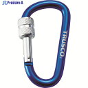 TRUSCO ネジロック付カラビナ 線径8mmx79mm ブルー TKNNL880BL 1個 ▼415-0376