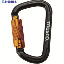 TRUSCO スライドロック付カラビナ 線径10.5mmx110mm ブラック TKNSL1111BK 1個 ▼415-0449