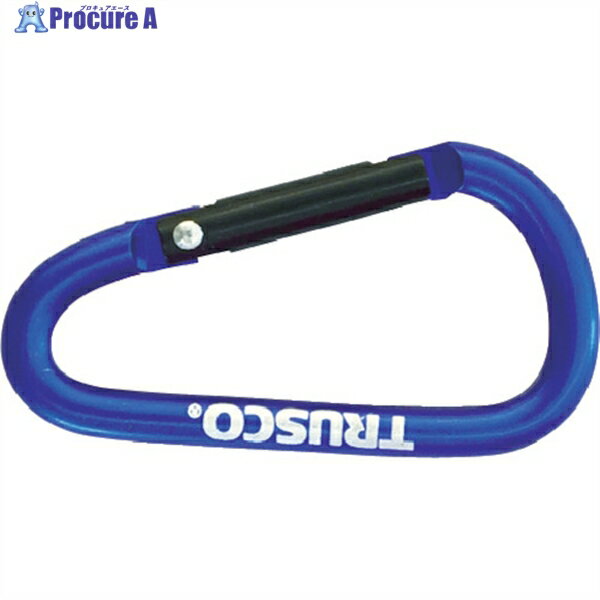 TRUSCO まとめ買い カラビナ 線径5mmX50mm D型 ブルー100個 TKN550BLBOX 1箱 ▼433-6972