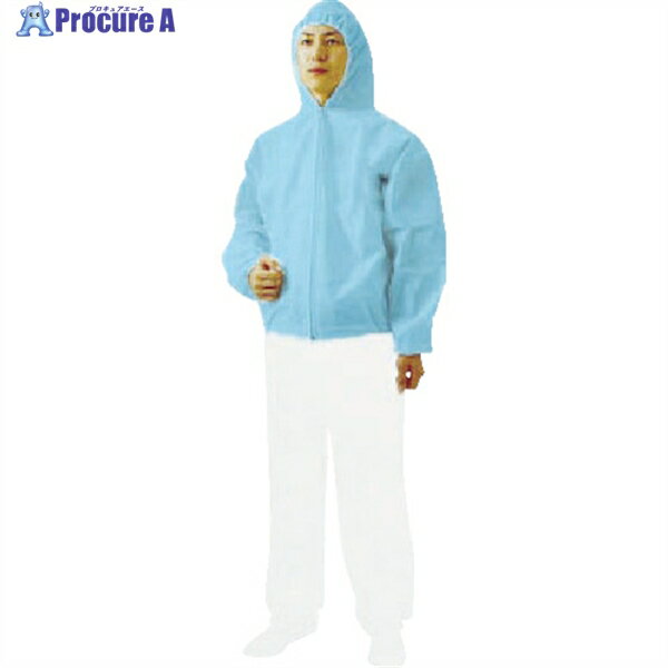 TRUSCO 不織布使い捨て保護服フード付ジャンバー 3Lサイズ ブルー TPC-F-3L-B 1着 ▼763-8086【代引決済不可】
