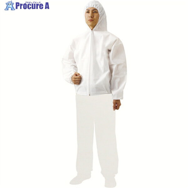 TRUSCO 不織布使い捨て保護服フード付ジャンバー Sサイズ TPC-F-S 1着 ▼763-8124