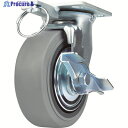 SAMSONG 重荷重用キャスター 自在 ゴム車125mm ブレーキ付 TP6650-MIR BB TG TLB 1個 ▼767-2195