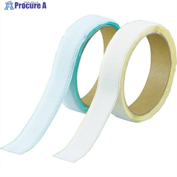 TRUSCO マジックテープ[[R下]]セット弱粘着 20mm×1m白(1巻＝1セット) TPD-20MTS-W 1S ▼799-2912