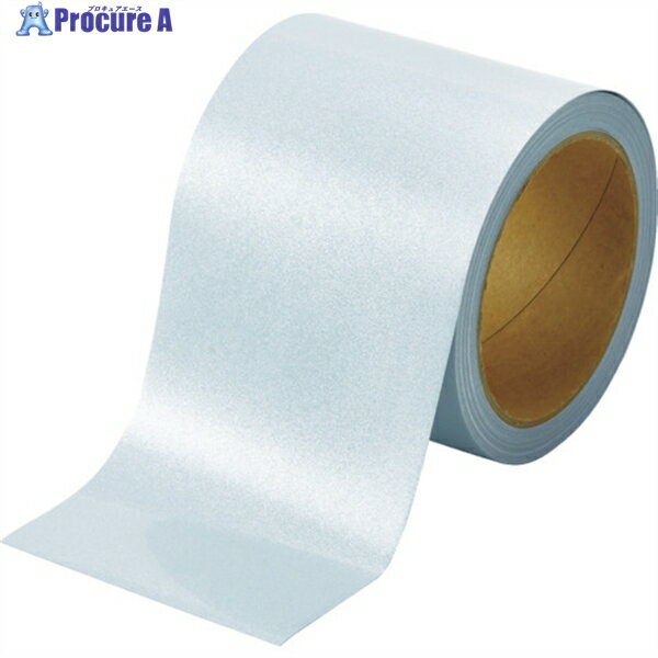 TRUSCO 再帰反射テープ 90MMX10M 白 TRFT90-W 1巻 ▼116-2111