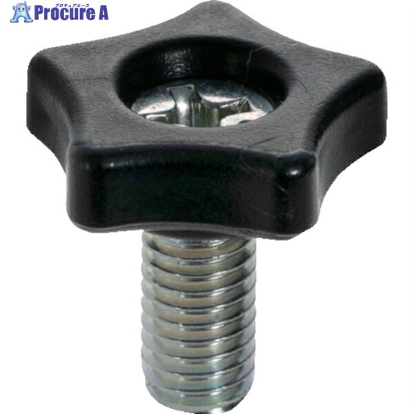 TRUSCO 十字穴付ツールノブφ11 黒 M3X8 ノブ高さ4.5 10個入 (P＝0.5) TT1M3X8-BK 1袋 ▼207-4610