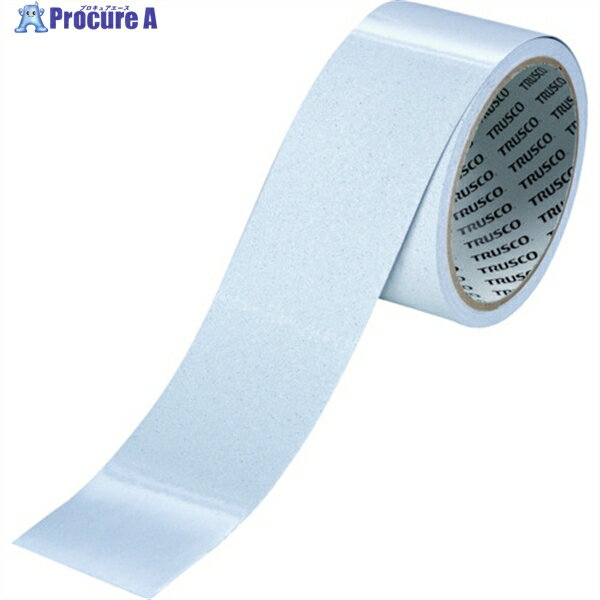 TRUSCO 再剥離反射テープ 50mmx5m ホワイト TSRFT50-W 1巻 ▼256-4529