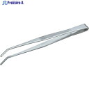 TRUSCO ステンレス製ピンセット 150mm 曲ギザ付 TSP-24 (150MMサキマゲ) 1本 ▼270-9023