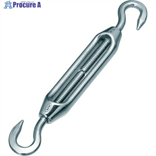 TRUSCO ステンレス製 枠式ターンバックル フック＆フックタイプ ねじ径W1/4 (2個入) TTB-6H 1袋 ▼275-0..