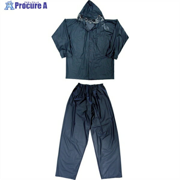 TRUSCO レインスーツ 3Lサイズ ネイビー TRW553L 1着 ▼360-0238
