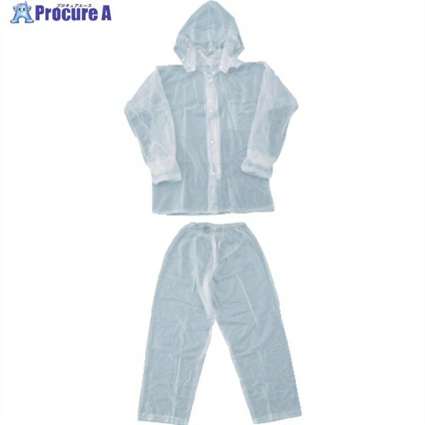TRUSCO レインスーツ Mサイズ クリア TRW90M 1着 ▼440-9710