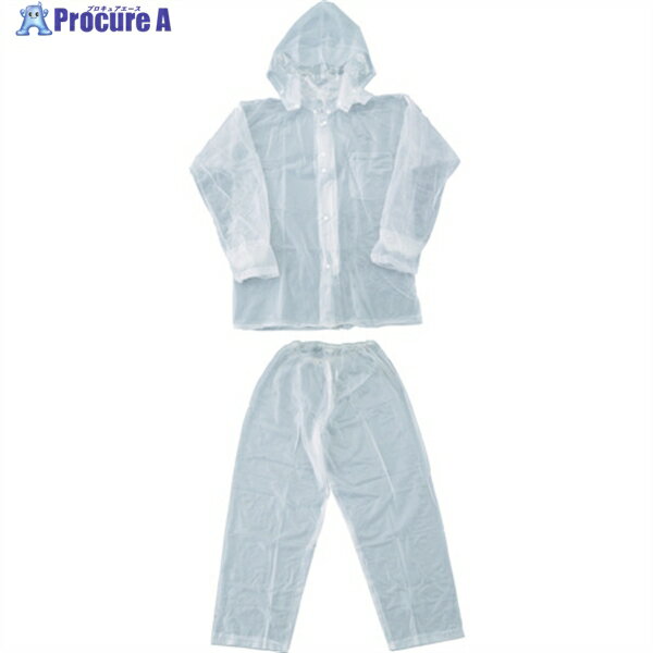 TRUSCO レインスーツ 3Lサイズ クリア TRW903L 1着 ▼440-9744