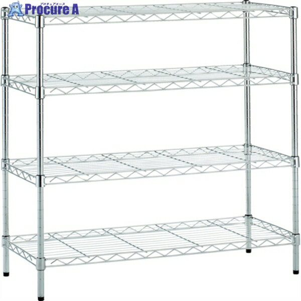 TRUSCO ステンレス製メッシュラック 800X350XH830 4段 TSM19-3334 1台 ◇▼454-0476