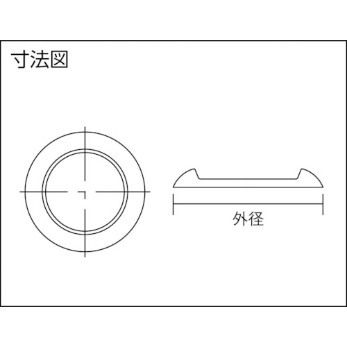 TRUSCO キャスタ-用受け皿 60MM 透明 TUK600-TM 1個 ▼765-8958