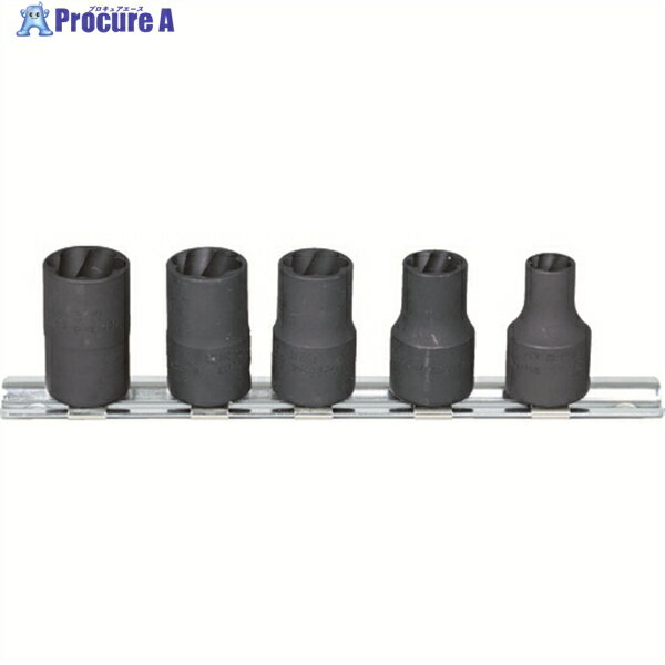 TRUSCO なめたボルト・ナット外し用ツイストソケット 8〜14mm TTS3-5SET 1S ▼819-1204