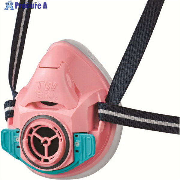 シゲマツ 防じん・防毒マスク TW01SC ピンク M TW01SC-PI-M 1個 ▼835-6580