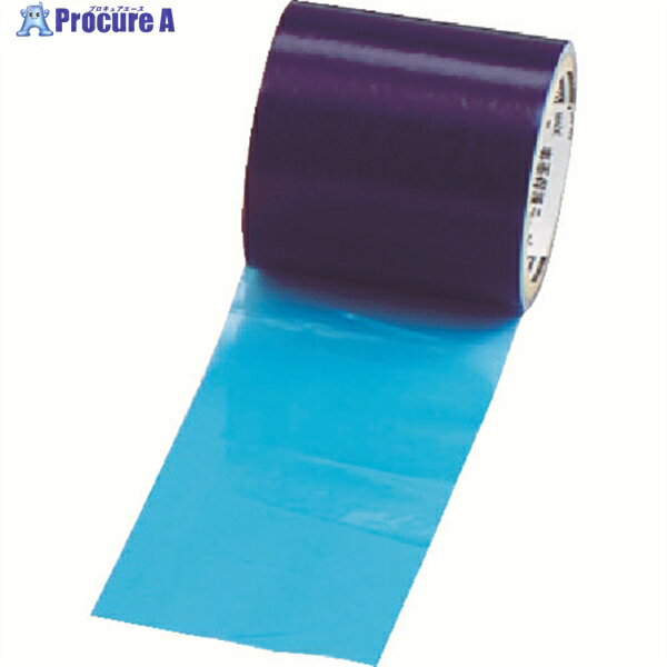 TRUSCO 表面保護テープ ブルー 幅100mmX長さ100m TSP-51B 1巻 ▼855-5608