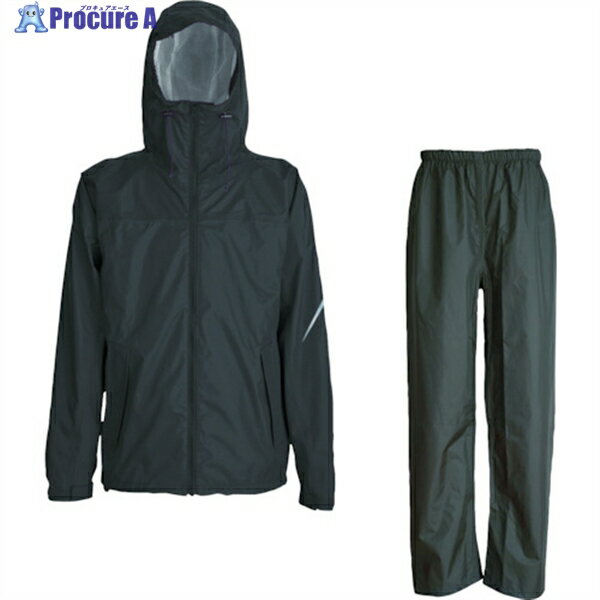 TRUSCO コンフォートレインスーツ ブラック L TRW3440-91-L 1着 ▼856-4313