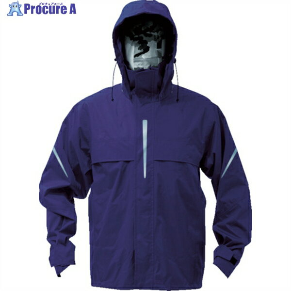 TRUSCO ベンチレーション(通気口)付レインスーツ ネイビー 4L TRW360-55-4L 1着 ▼856-4322