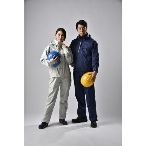 TRUSCO ベンチレーション(通気口)付レインスーツ シルバー S TRW360-71-S 1着 ▼856-4323