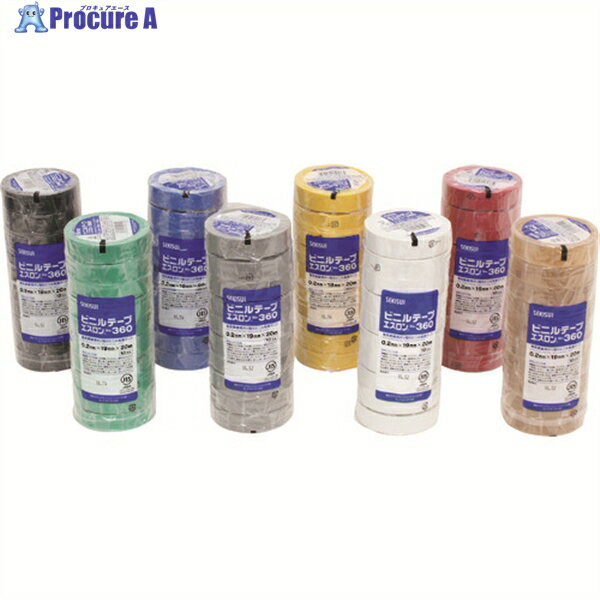 積水 エスロンテープ#360 19×10 ピンク V360P1N 1巻 ▼161-3966