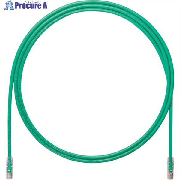PANDUIT カテゴリ6A UTPパッチコード 24AWG単線 ケーブル径:Φ6.4mm 3m 緑 UTP6AX3MGR UTP6AX3MGR 1本 ▼249-4026