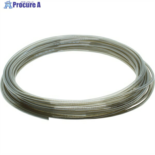 PISCO ソフトポリウレタンチューブ クリアブラック 6×4mm 20M UC0640-20-CBL 1巻 ▼406-6154