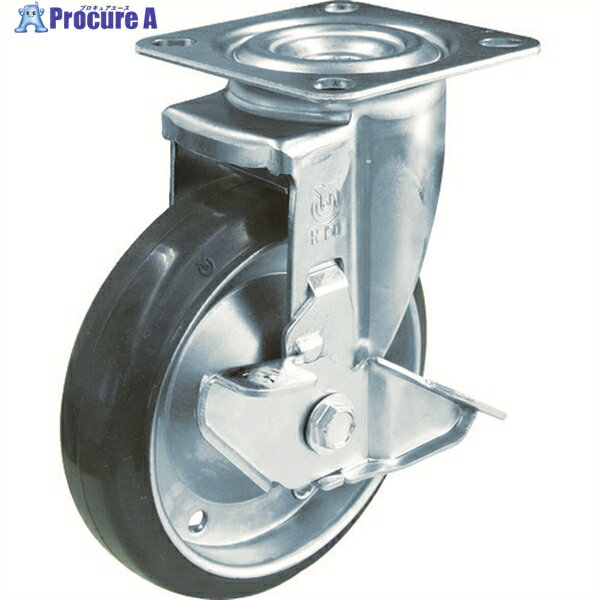 TRUSCO キャスター TYSシリーズ 自在 SP付 ゴム車100mm TYSB-100 1個 ▼474-8255