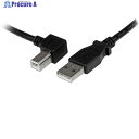 StarTech USBケーブル/A-B/1m/USB 2.0/480Mbps/左L型/オス・オス/BK USBAB1ML 1袋 ▼492-9849