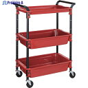 TRUSCO ツールワゴンロイヤル 586X320X833 深2浅1 赤 TWR-4 R(レッド) 1台 ▼501-4298