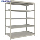 TRUSCO スチールラック 薄板ラック(棚板分割タイプ、耐荷重100Kg)1800×875×H1800 5段単体 ネオグレー UL-6695 NG 1台 ◇▼657-7106