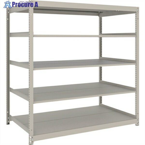 TRUSCO スチールラック 薄型ラック(棚板分割タイプ、耐荷重100Kg)1500×595×H1500 5段単体 ネオグレー UL-5565 NG 1台 ◇▼662-4996