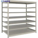TRUSCO スチールラック 薄板ラック(棚板分割タイプ、耐荷重100Kg)1500×595×H1500 7段単体 ネオグレー UL-5567 NG 1台 ◇▼663-2950