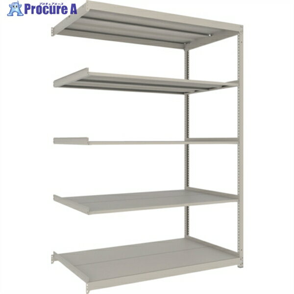 TRUSCO スチールラック 薄型ラック(棚板分割タイプ、耐荷重100Kg)1800×595×H2100 5段連結 ネオグレー UL-7665B NG 1台 ◇▼663-4548