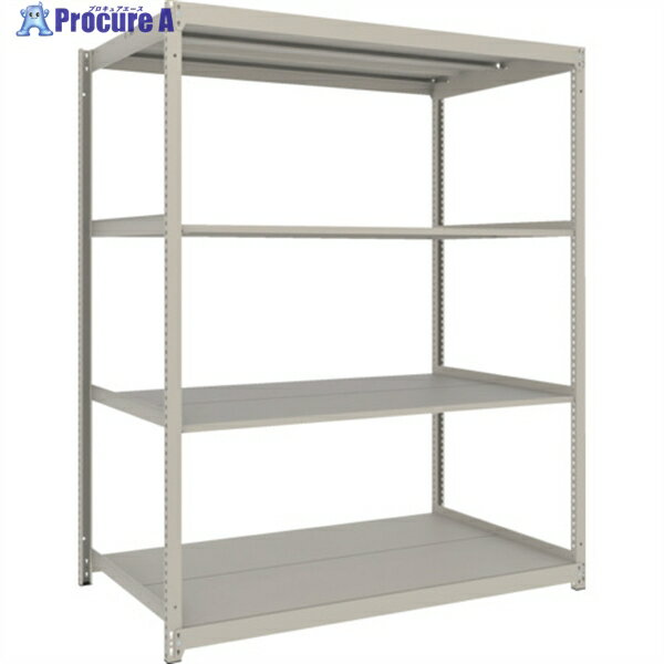 TRUSCO スチールラック 薄板ラック(棚板分割タイプ、耐荷重100Kg)1500×595×H1800 4段単体 ネオグレー UL-6564 NG 1台 ◇▼663-6086