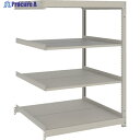 TRUSCO スチールラック 薄板ラック(棚板分割タイプ、耐荷重100Kg)1200×875×H1200 4段連結 ネオグレー UL-4494B NG 1台 ◇▼663-7676(3)