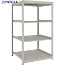 TRUSCO スチールラック 薄板ラック(棚板分割タイプ、耐荷重100Kg)900×875×H1500 4段単体 ネオグレー UL-5394 NG 1台 ◇▼663-9206