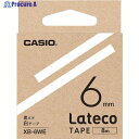 カシオ ラテコ(Lateco)専用詰め替えテープ 6mm 白テープに黒文字 XB6WE 1個 ▼160-6486