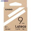 カシオ ラテコ(Lateco)専用詰め替えテープ 9mm 白テープに黒文字 XB9WE 1個 ▼160-6487