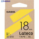 カシオ ラテコ(Lateco)専用詰め替えテープ 18mm 黄テープに黒文字 XB18YW 1個 ▼160-6494