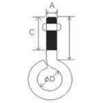YAHATA 丸カンボルト M8X40 1本入 YHI-MKBT-08040 1本 ▼239-7950